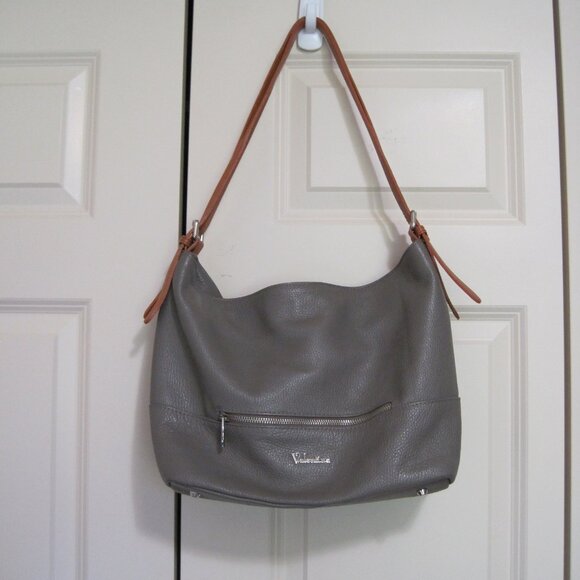 Valentina gray adjustable strap shoulder bag - Picture 1 of 13